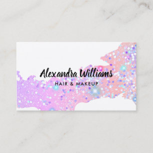 Glam Holographic Glitzer Moderne, trendige, einzig Visitenkarte