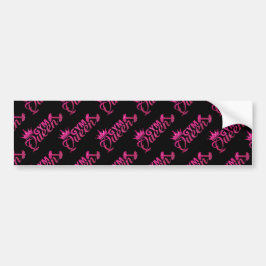 Glam Hot Pink Imitate Glitzer Gymnastikwagen Autoaufkleber