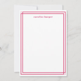Glam Individuelle Name Pink Personalisiert Mitteilungskarte