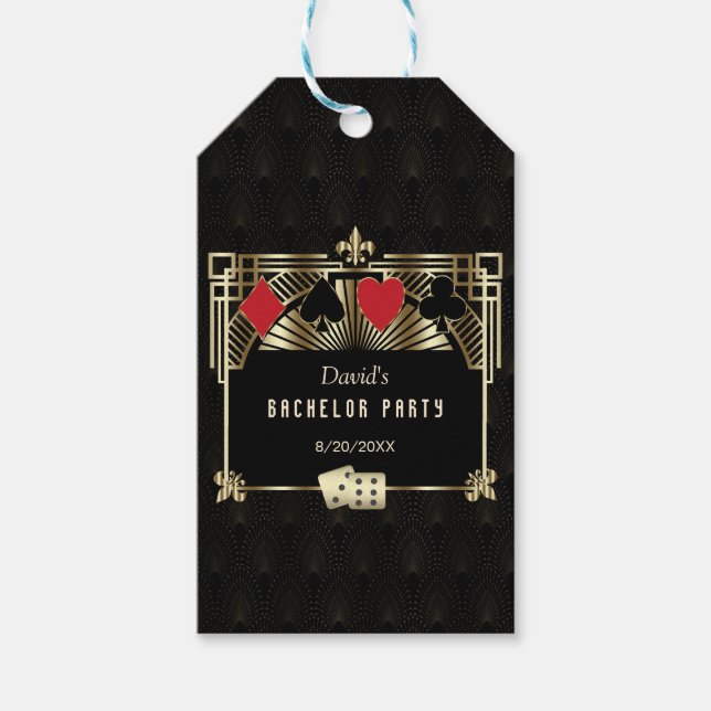 Glam Las Vegas Casino Royale Bachelor Geschenkanhänger (Vorderseite)