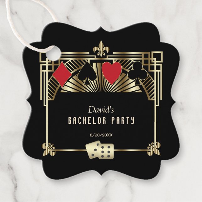 Glam Las Vegas Casino Royale Bachelor Geschenkanhänger (Vorderseite)