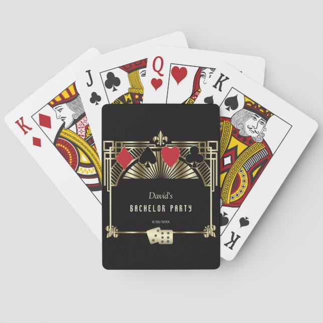 Glam Las Vegas Casino Royale Bachelor Spielkarten (Rückseite)