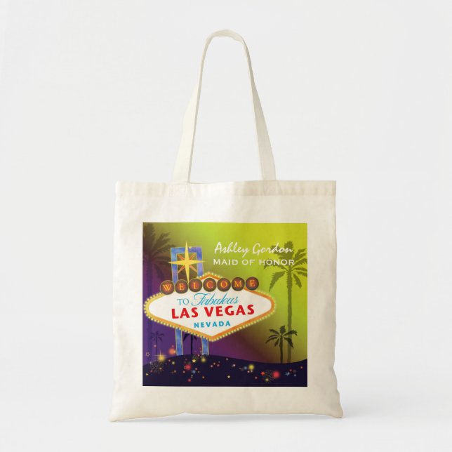 Glam Las Vegas Wedding Trauzeugin Gift Tragetasche (Vorne)