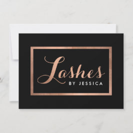 Glam Lashes Script RoseGold/Black Geschenkzertifik