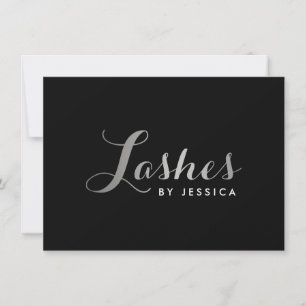 Glam Lashes Script Silver/Black Gift Certificate