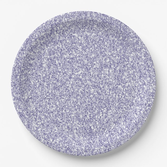 Glam Lavender Lilac Lila Glitzer      Pappteller (Vorderseite)