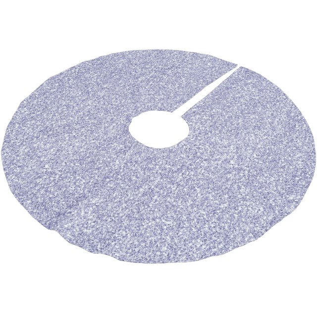 Glam Lavender Lilac Lila Glitzer      Polyester Weihnachtsbaumdecke (Schrägansicht)