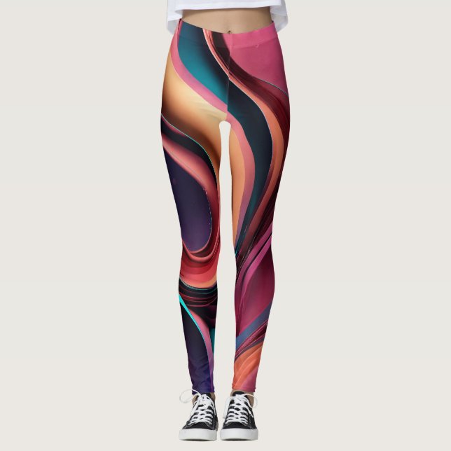 "Glam Leggings Abstraits : Elevate Your Style" (Devant)