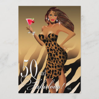 Glam Leopard Bombshell 50. Geburtstag| Brät Einladung