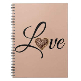 Glam Leopard Heart Love Design Notizblock