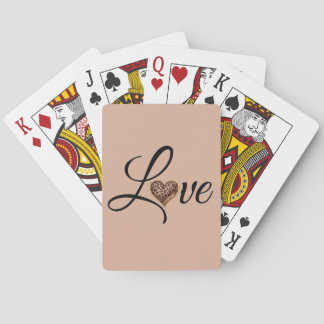 Glam Leopard Heart Love Design Spielkarten