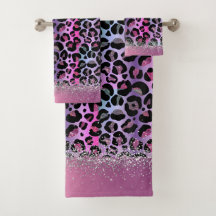 Glam Leopard Pink und Lila Glitzer
