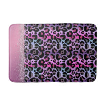 Glam Leopard Pink und Lila Monogramm