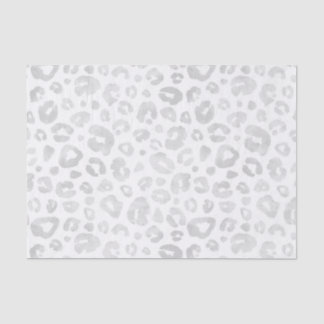 Glam Leopard Print Chic Trendy Silver Decoupage Seidenpapier