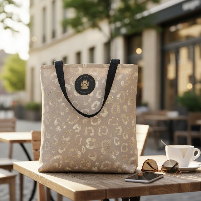 Glam Leopard Spot Pattern Safari Gold ID1154 Tasche (Von Creator hochgeladen)