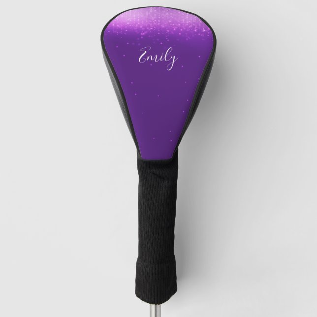 Glam Lila Personalisiert Golf Headcover (Vorderseite)