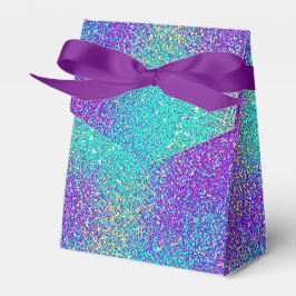 Glam Lila Türkis Sparkling Glitzer Gradient Geschenkschachtel