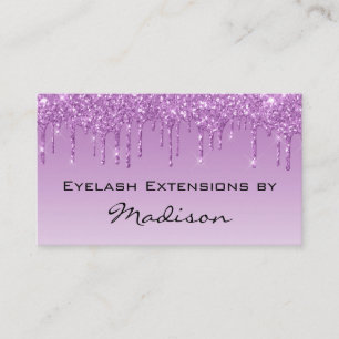 Glam Lilac Lila Glitzer Tropfen Makeup Visitenkarte