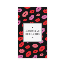 Glam Lip Print Makeup Artist Schönheit Rot/Schwarz