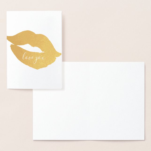 Glam Lips Kiss Liebe You Folienkarte (Anzeige)