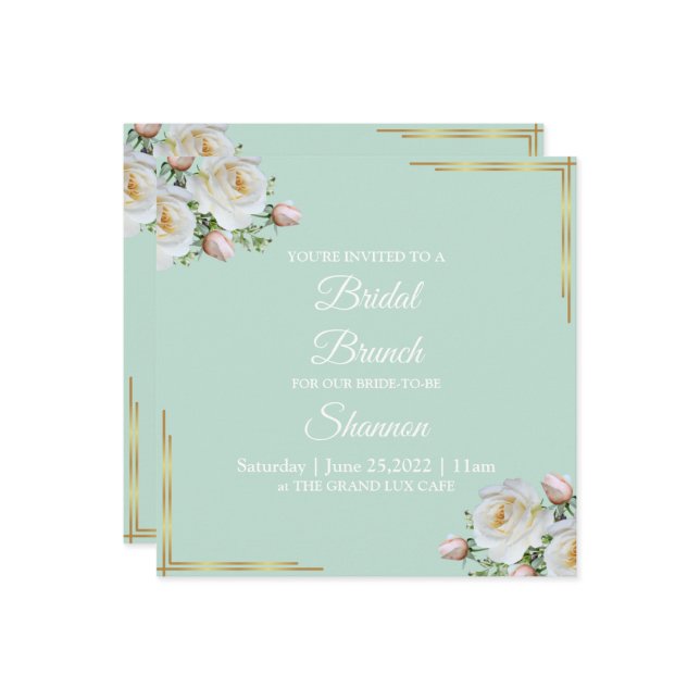 Glam Lux Einladungen (Vorderseite/Rückseite Beispiel)