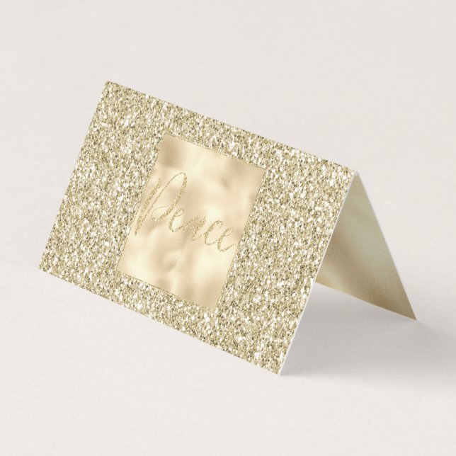 Glam Luxe Gold Glitzer Peace (Vorderseite)