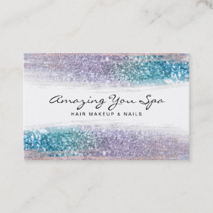 *~* Glam Luxe Gold Rainbow Ombre Glitzer Visitenkarte