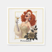 Glam Luxe Party Glamour Diva in Gold Personalisier