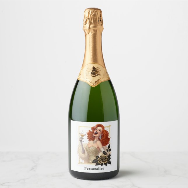 Glam Luxe Party Glamour Diva in Gold Personalize (Vorderseite)
