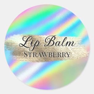 Glam Luxury Faux Holographique Étiquette de produi