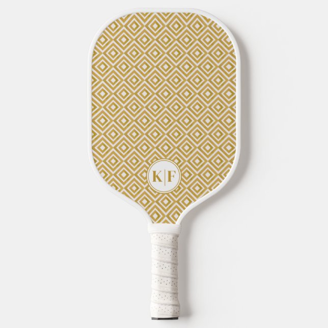 Glam Luxury Monogram personaliz Pickleball Paddle (Vorderseite)