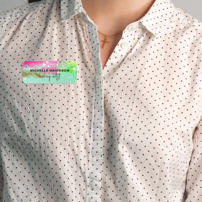 Glam Luxury Trendy Modern Artistic Beruflich Namensschild (Von Creator hochgeladen)