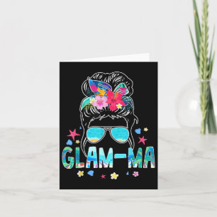 Glam-ma Hello Summer Beach Lover Messy Bun Summert Karte