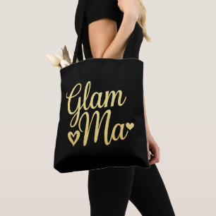 Glam Ma Herz Gold Mama Oma Muttertag Tasche