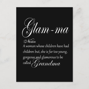 GLAM MA Oma Definition Postkarte