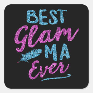 Glam-Ma Oma Mütter Day Quadratischer Aufkleber
