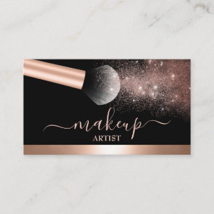Glam Makeup Artist Salon Rose Gold Visitenkarte