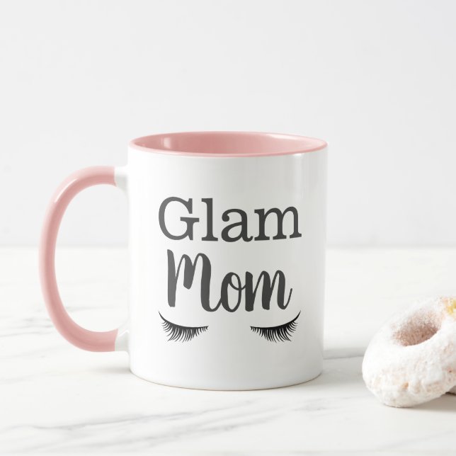Glam Mama Eyelashes Tasse (Mit Donut)