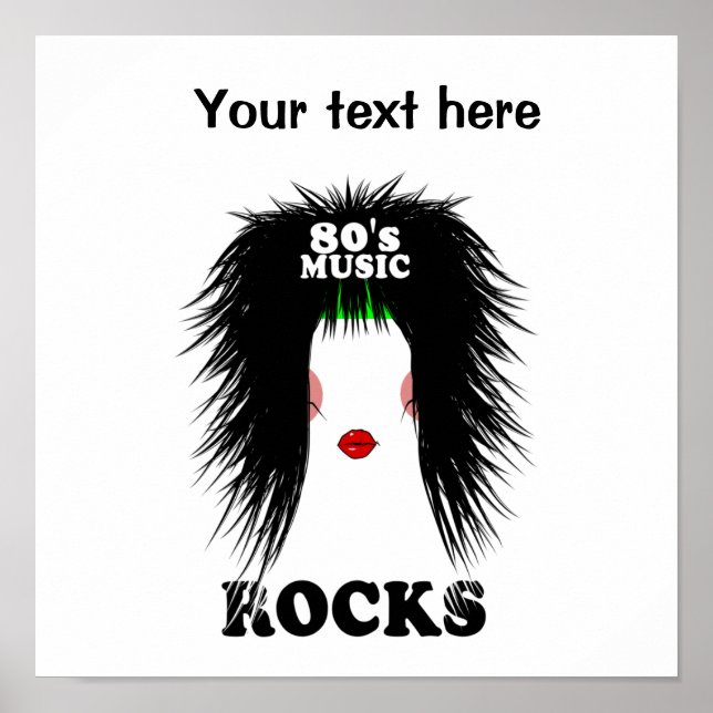 Glam Metal Achtzig Musikfelsen Poster (Vorne)