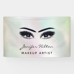 Glam moderne schicke holografische Wimpern & Augen Banner