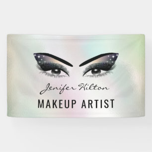 Glam moderne schicke holografische Wimpern & Augen Banner