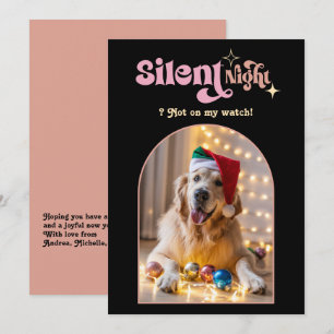 Glam Nacht Lustig Retro Haustier Hund Weihnachten
