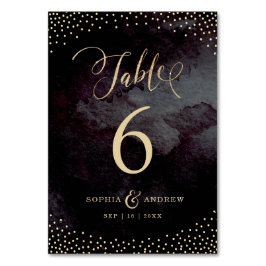 Glam noir calligraphie mariage numéro de table