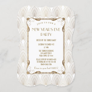 Glam Old Hollywood Great Gatsby New Year Party Einladung