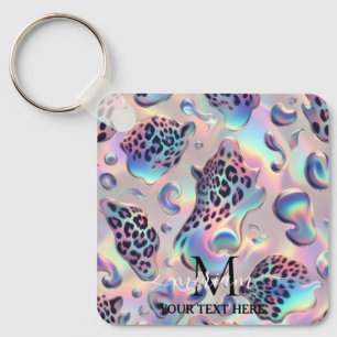 Glam Opal Leopardenprint Mädchen-Schlüsselanhänger Schlüsselanhänger
