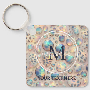 Glam Opal Leopardenprint Mädchen-Schlüsselanhänger Schlüsselanhänger