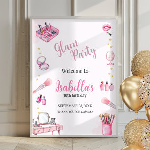 Glam Party Girl Beauty Wellness-Center Plster Begr Poster