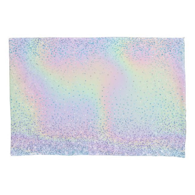 Glam Pastel Rainbow Glitzer Sparkle Akzent Kissenbezug (Vorderseite)