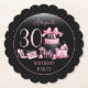 Glam Pink Black Fashion 30. Geburtstag Party Untersetzer (Vorderseite)