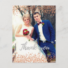 Glam Pink Bubbles Chic Calligrafy Danke Karte